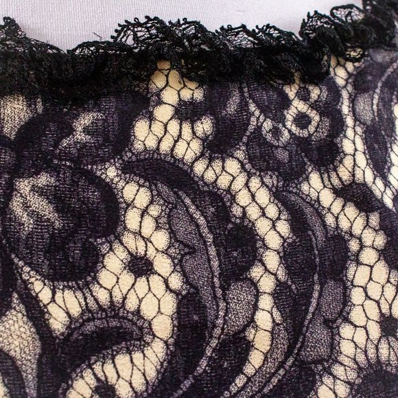 Moschino L Silk Reversible Lace Print Midi Dress - Picture 8 of 16